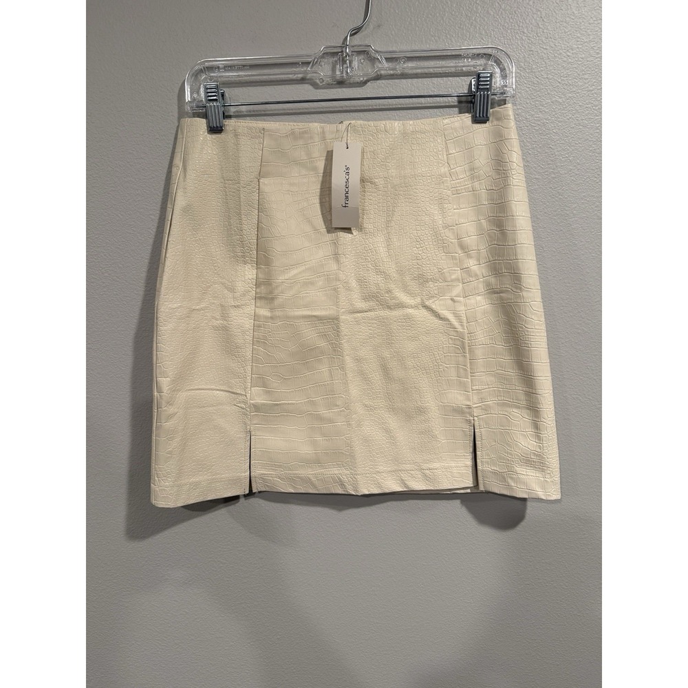 Francesca's Straight‎ & Pencil Skirt Women's Medium Beige Snake Print Zip NWT